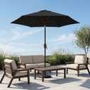 7.5ft Patio Umbrella, Outdoor Table Market Umbrella with Smooth Crank Lift, 6 Windproof Fiberglass Ribs, UPF50+ UV Protection for Deck, Pool, Garden and Backyard