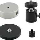 RYANSTAR RACING Starlink Mini Magnetic Mount - Adjustable Angle Car Roof and Dashboard Mount - Aluminum Alloy Tripod Adapter - Temporary Magnetic Fixation - Supports 37lb WeightSivler (Silver)
