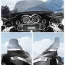 Benlari 8" Smoke Wave Windshield Windscreen Fit for 1996-2013 Harley Davidson Touring Street Glide Electra Glide Tri Glide FLHT FLHX FLHTK FLHTC FLHTCU
