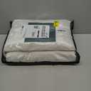 BULBUL Color Block Window Curtains Panels 108 inches Long Cream Ivory Green Velvet Farmhouse Drapes for Bedroom Living Room Darkening Treatment with Grommet Set of 2