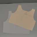 Sascina Girls Soft Training Bras 7-12 Seamless First Bra Girls Sports Bras Longline Crop - No Pads, Chest Double Lined (Small, Nude+light Gray)