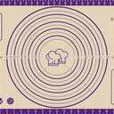 Baking Mat, 26" x 16" Silicone Extra Large Non Stick Baking Sheet Mat with Measurement Non-slip Dough Rolling Mat,Reusable Food Grade Silicone Counter Mat for Making Cookies,Macarons,Bread and Pastry (Purple)