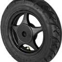 RedCap 10" Inch Rear Wheel & 3.5-10 Tire Assembly for 50cc Scooter Moped with Drum Brake GY6 QMB139 Sunny TaoTao Vitacci Amigo Milano Beemer 50 Yongfuo YN50QT-8 (Black)