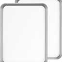 Baking Sheet Set of 2PCS, 18 inch Commercial Grade Stainless Steel Baking Pan, Professional Bakeware Oven Tray, Healthy & Non-toxic, Rust Free & Mirror Finish, Easy Clean & Dishwasher Safe