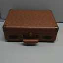 Vinyl Record Player 3-Speed Bluetooth Portable Suitcase Records Player with 2 Built-in Stereo Speakers, Belt-Driven Turntable for Vinyl Records, Support RCA Line Out, AUX Out (Brown)