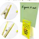 4 Pack Funny Sticky Note Holder Clips,WTF Funny Desk Sign,Fxck It desk Accessories,Acrylic Office Decor with fun messages,hilarious Gift for Coworkers, Friends