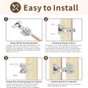 4 Pack Full Overlay Soft Close Cabinet Hinges 105 Frameless 3 Way Adjustable Soft Close Hinges for Cabinet Doors Kitchen Cabinet Door Hinges with Screws