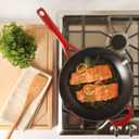 Martha Stewart Gatwick 12 Enameled Cast Iron Skillet, PFAS-Free, Classic Red Exterior with Matte Black Enamel Interior, Rust Resistant, Oven Safe