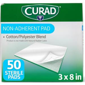CURAD Sterile Non-Adherent Pad, 3x8 (Pack of 50)