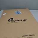 Furinno CLASSIC Coffee Table, Modern Rectangle Coffee Table with Triple Thick Tabletop, Side Table for Living Room, Home Office, White