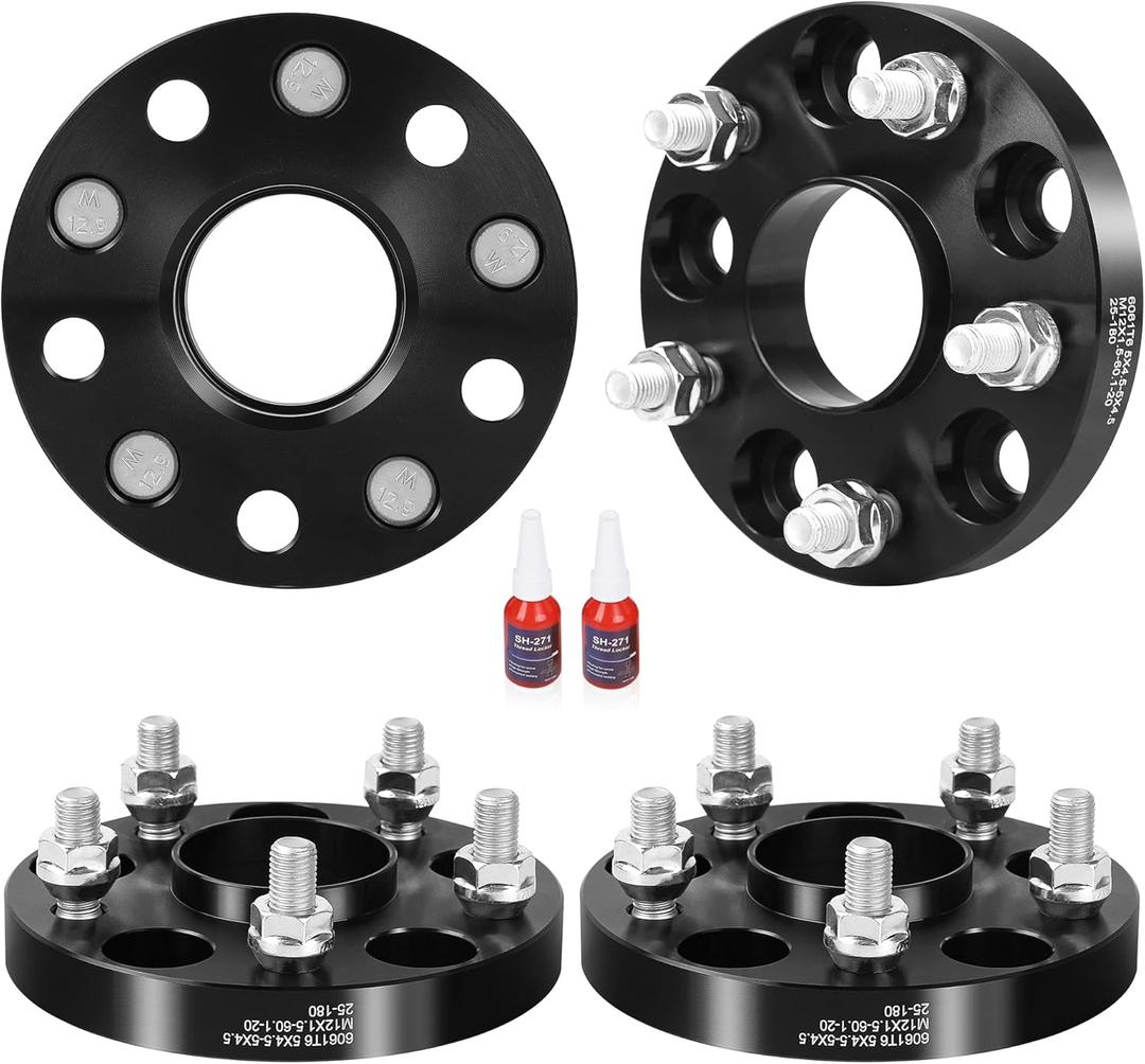 EZISOE 20mm 5x4.5 Hub Centric Wheel Spacers 60.1 Hub Bore with 12x1.5 Studs, 5x114.3 Forged Wheel spacers for Tacoma X-Runner Camry Avalon Highlander, Lexus ES300 ES330 ES350