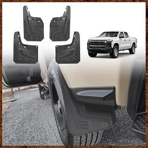 Muslogy for 2023+ Colorado Mud Flaps Without Fender Flare Front & Rear Splash Guards No Drilling Required Compatible with Chevy Colorado Without Fender Flare 2023 2024 2025