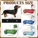 42 Pcs Interchangeable Summer Dachshund Holiday Wiener Dog Decor Seasonal Welcome Sign Tier Tray Decoration Ornament Farmhouse Wood Home Office Desk Accessories for Women Pet Lover Gift