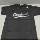 Cleveland OH Vintage Baseball Sports Script T-Shirt (Black,Small)