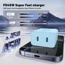 QZIIW iPhone 17 16 18 Pro Max Fast Charger,45W Dual Port USB C Fast Charger