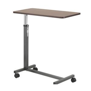 Drive Medical 13067 Non Tilt Top Overbed Table with Wheels and Secure Height Adjustment,Tray Table for Hospital or Home Use, Bedside Rolling Overbed Table, Black