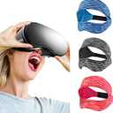 VR Eye Mask, Adjustable Breathable VR Sweat Band for Meta/Oculus Quest 2/3/3S/Pro, HTC Vive, PS, Gear, VR Workouts (3PCS) (Colourful)