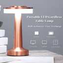 Riakrum 8 Pcs LED Cordless Table Lamp Bulk Rechargeable,Rose Gold