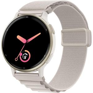 Abanen Loop Nylon Watch Bands for Garmin Vivoactive 6/5, 20mm Soft Lightweight Sport Nylon Wristband Strap with Adjustable Magnetic Closure for Garmin Venu Sq/Venu 2 Plus (Starlight)