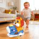 Baby Crawling Walking Toys for Toddlers with Adorable Shape, Musical Car Crawling Developmental Toys with Sounds and Lights, Ideal Gifts for Babies, Small