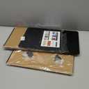 2Pack Black Magnetic Board,17.5" x 11.4" Magnet Bulletin Board to Display Magnetic Notes, Poetry, Photos, Suitable for Wall, Refrigerator, Cabinet etc, Come with 8 Pcs Dual Lock Tape and Screws