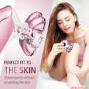 SHPAVVER Electric Razors for Women Legs: Rechargeable Electric Shavers for Body - Waterproof Wet Dry Hair Remover for Lady Face Underarms Public (Glossy Pink)
