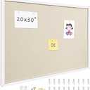 20x30 Inch Cork Board for Wall Hanging with Linen, Bulletin Board with Push Pins, Mounted Memo Message Board for Home Office Decor, Dorm Room Essentials, Classroom Organization (Black)