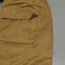Kinghua Mens Baggy Cargo Pants Casual Loose Fit Elastic Waist Cotton Twill Cargo Pants,46 , Khaki