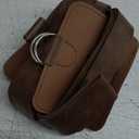 2 Pcs Adjustable 53" Leather Book Strap Carrier Holster Belt Holder Shoulder Carry for Libraries Reading Lover Gifts(Brown)