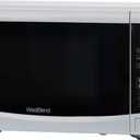 West Bend WBMW92W Microwave Oven 900-Watts Compact with 6 Pre Cooking Settings, Speed Defrost, Electronic Control Panel and Glass Turntable, 0.9-Cu.Ft, White
