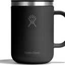 Hydro Flask Coffee Mug Insulated Stainless Steel, Non Spill, Leak Resistant Travel Mug 24 Oz Tonal Black