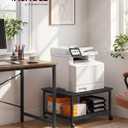 VASAGLE 2-Tier Printer Stand with Locking Wheels, Under Desk Printer Table
