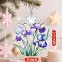 Christmas Ornaments: Stained Glass Ornament, Christmas Tree Ornament, Hanging Ornaments for Home Decor & Xmas Tree Decorations  Exquisite Holiday Decor, Gifts & Holiday Present - Iris Flowers