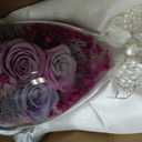 Mothers Day Rose Gifts for Women Preserved Real Flower in Glass Angel Figurines Roses for Delivery Prime Birthday Gifts for Mom Grandma Girlfriend Wife Her, Multi Purple