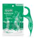 GUM Professional Clean Floss Picks - Extra Strong Shred-Resistant Floss, Easy Grip Handle - Dental Flossers for Adults - Fresh Mint Flavor, 150 Count