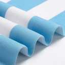 WILFA Extra Large Beach Towel - Oversized Mircofiber Towel 40'' x 70'', XL Striped Lightweight Pool Towel, Big Cabana Swim Travel Towel for Adults Mens Women,Sky Blue