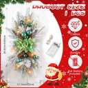 Christmas Teardrop Swag for Decorating, 24" Prelit Cordless Stair Decorations with Lights, 1 Pcs Artificial Christmas Garland Wreath for Staircase Front Door Home Window Decor (Green)