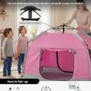 Kids Play Tent-Portable Playhouse Children House -Easy Set up Indoor Outdoor with Carry Bag for Kids-Light Strip Design for Night use -Space for Children and Parents-Birthday