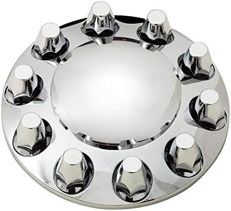 Chrome ABS Front Axle Cover with 33mm Screw-in Nut Cover for Semi Truck