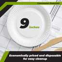 9" Uncoated Everyday Paper Plates-Disposable, Bulk, White - Case of 1,200ct, 1200 Count