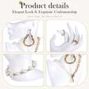 Yalikop 2 Pcs Resin Jewelry Mannequin Display Set Including Boutique Bust Holder and Hand Ring Holder Necklace Stand Display Earring Holder Organizer for Bracelets Pendant Shows Selling (White)