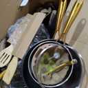 GreenPan 12 Piece Nonstick Swift Cookware Set, Ceramic PFAS-Free Pots & Pans with Lids, Dishwasher & Oven/Broiler Safe to 600F, Kitchen Cooking Set, Sauce, Saute, Stock, Frying Pans, Black/Gold