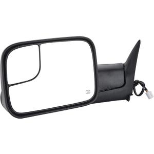 Towing Mirror Replacement Fit for 1998 1999 2000 2001 DodgeRam 1500,Ram 2500 Ram 3500.Pickup Truck Power Heated Manual folding Side View Mirror Driver Side(Only Left Side)