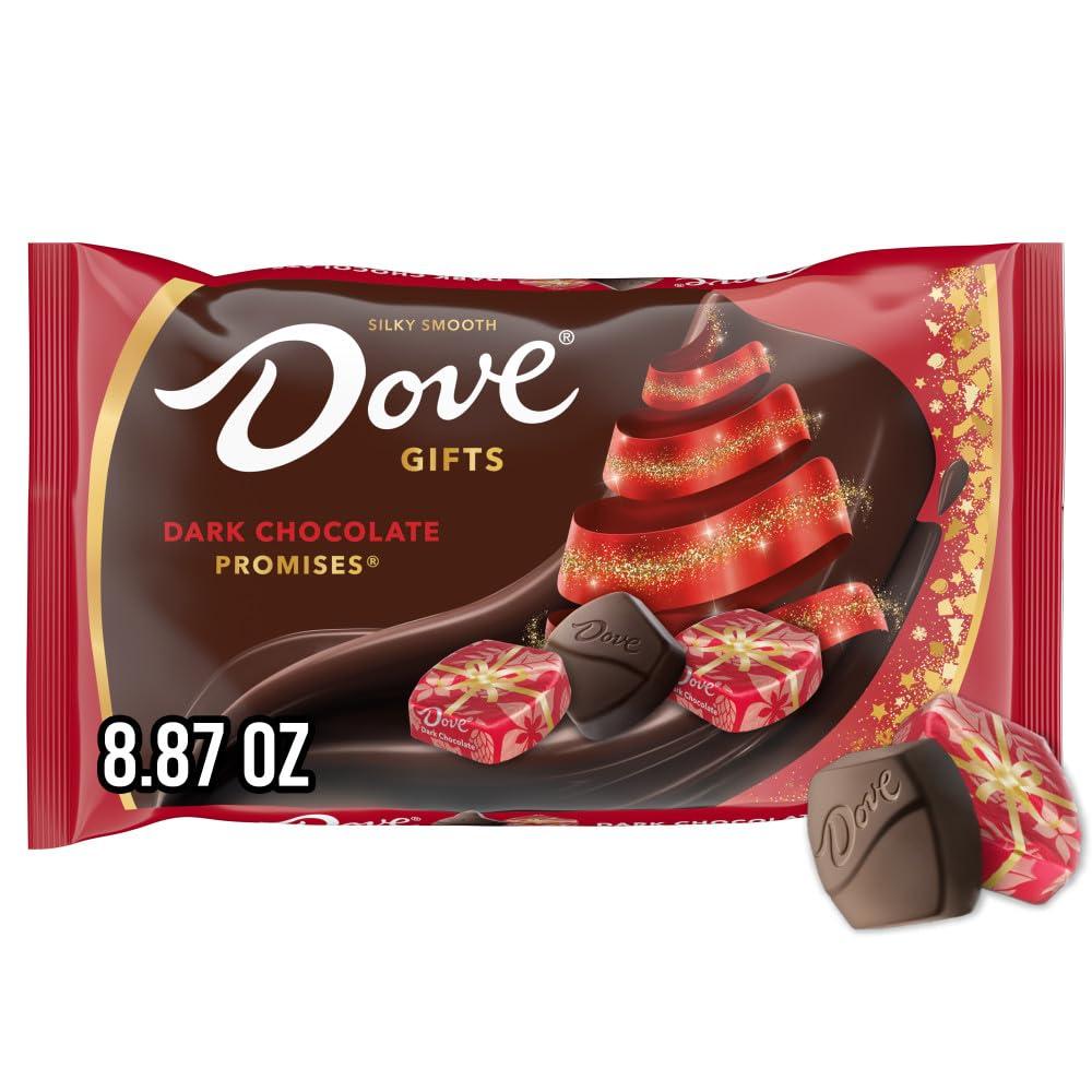 DOVE PROMISES Holiday Gift Dark Chocolate Christmas Candy Stocking Stuffers 8.87 oz Bag (EXP 09/30/26)