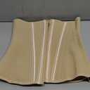 SHAPSHE Waist Trainer for Women Tummy Control Workout Waist Cincher Corset Shapewear Postpartum Body Shaper with Zipper Hook (Small, Tan-long Torso)