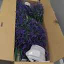 Lunmon 4 FT Artificial Lavender Topiary Trees Set of 2, Faux Potted Plants Boxwoods for Outdoor Fake UV Resistant Greenery Shrubs Bushes for Indoor Home Porch Garden Yard Patio Decor(Purple)