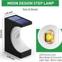 ZOOI Solar Step Lights for Outside, Step Lights Outdoor Waterproof, Outdoor Solar Stair Light for Yard, Garden Decor for Outside, Solar Garden Lights for Step, Stair, Patio, Porch, Deck Decor, 12PCS