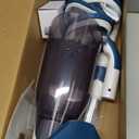 Pool Vacuum for Above Ground Pool with a Telescopic Pole, Running time up to 1H, T403 Handheld Rechargeable Pool Cleaner with Powerful Suction up to 18.5 gallons/min, Ideal for Leaves, Debris (Blue)