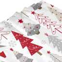 GOOESING Merry Christmas Shower Curtain Winter Christmas Tree with Snowflake Waterproof Bath Curtain for Bathroom Xmas Holiday Bathroom Decorations with Hooks 72x72 Inch