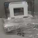 Delamu 2 Sets of 3-Tier Bathroom Under Sink Organizers and Storage, Multi-Purpose Stackable Pantry Organization and Storage, Pull Out Clear Kitchen Bathroom Cabinet Organizer with Movable Dividers (White)